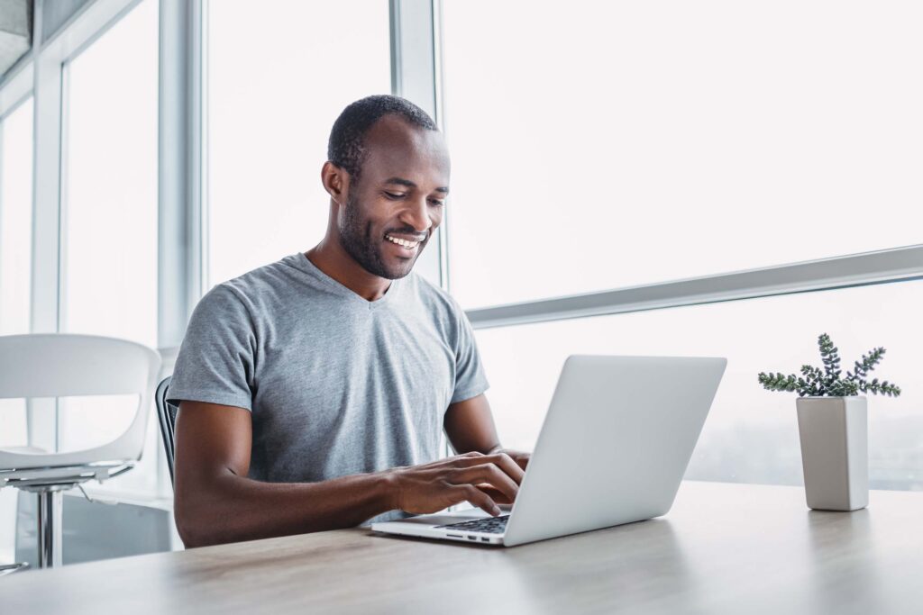 Remote employee leveraging Azure Virtual Desktop Service