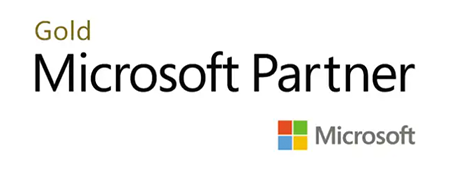 The Microsoft Gold Partner logo.
